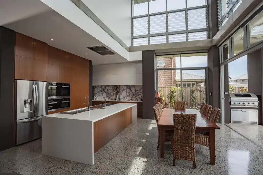 kitchen dining area light and airy